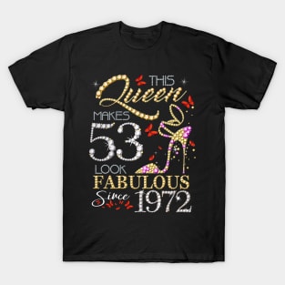 Womens Made In 1972 53 Years Old Birthday Est 1972 T-Shirt